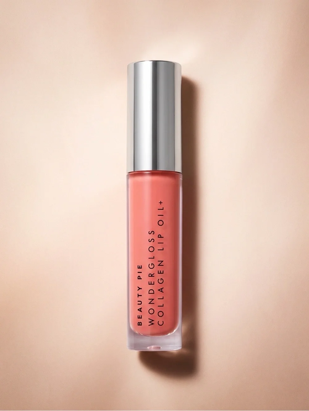 Beauty Pie Wondergloss Collagen Lip Oil+ Pink Coral Hydrating Lip Gloss